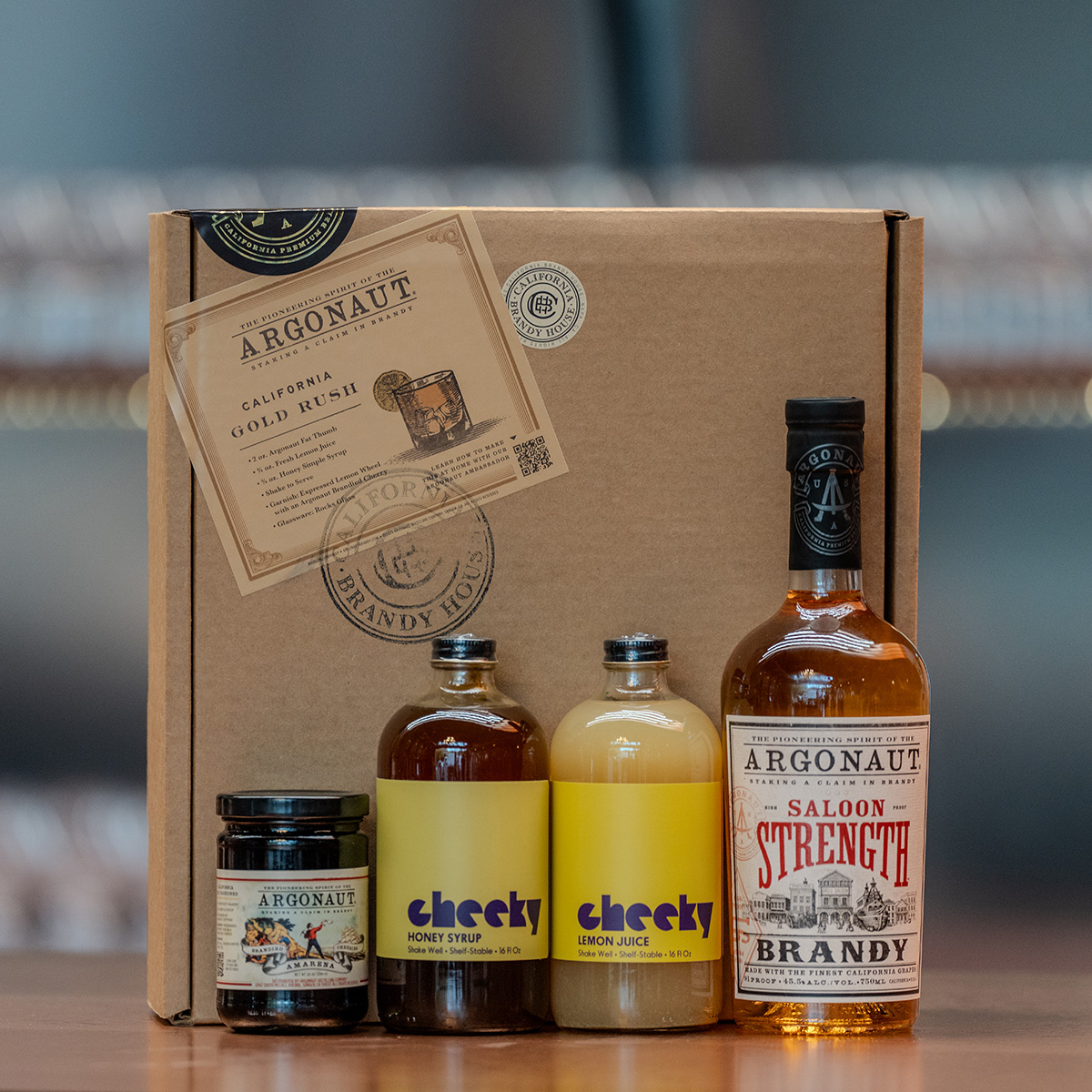 Calfironia Brandy House Gold Rush Cocktail Set First Street Napa