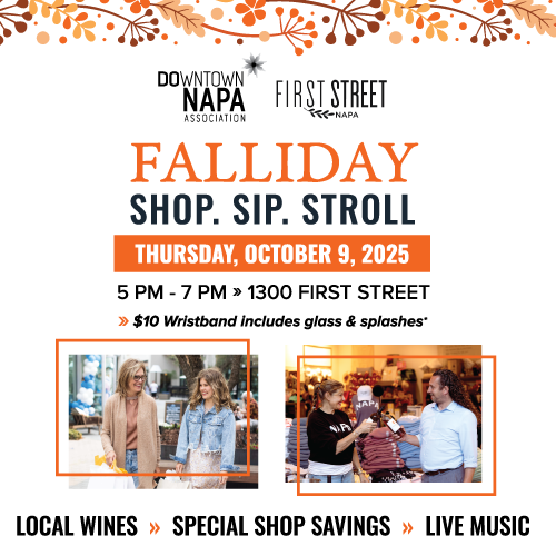 Fall-Shop-Sip-and-stroll-Downtown-Napa Shop and Sip Wine at First Street Napa