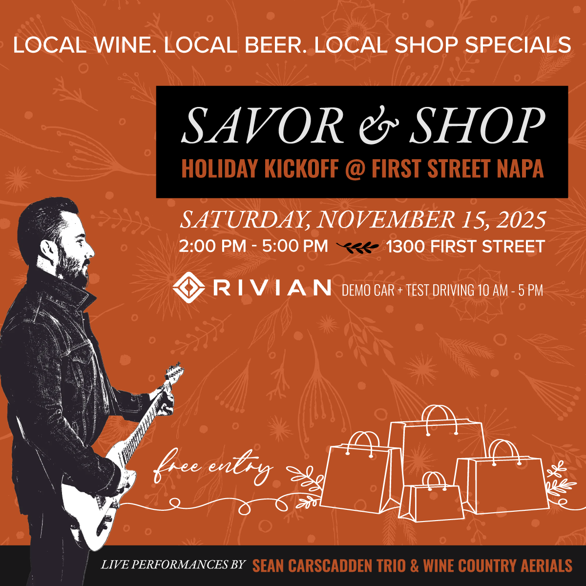 Savor-&-Shop-Square Live Music in Napa in November
