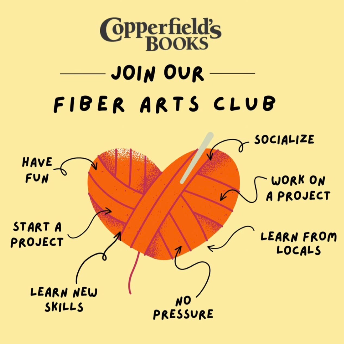 Copperfileds-Napa-Fiber-Arts-Club Crochet and knitting club in Napa