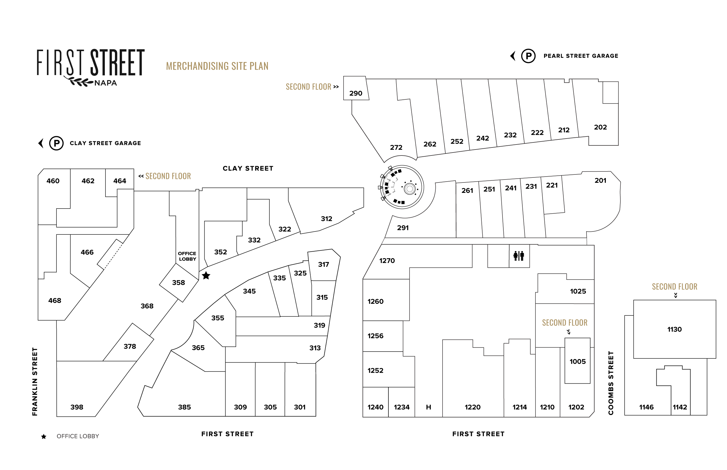 First-Street-Napa-Merchandising-Site-Plan-Directory First Street Napa Directory of Shops